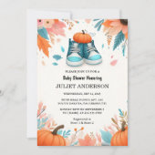Invitation Nouvelle ferme rose bleu Boho Girl Boy Baby shower (Devant)
