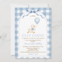 Nouvelle Fête de Bébé Oie Ridicule en Bleu Poussié