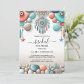 Invitation Nouvelle Fête des mariées de verre de mer empilée  (Debout devant)