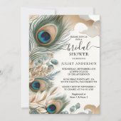 Invitation Nouvelle Fête des mariées Russe Sky Cloud Peacock (Devant)