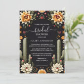 Invitation Nouvelle Fiesta Cactus Voyage Fête des mariées Mex (Debout devant)