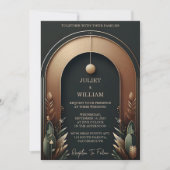 Invitation Nouvelle Forêt d'arbre de bois Rustique Grange Mar (Devant)