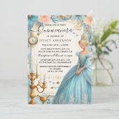 Invitation Nouvelle lampe Ice ivoire Ciel or clair Quinceaner (Debout devant)