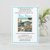 Invitation Nouvelle maison de style Mid Century Modern, penda (Debout devant)