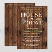 Invitation Nouvelle Maison Douce Maison Chauffage Bois Clé In (Devant / Derrière)