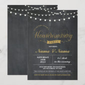 Invitation Nouvelle Maison Douce Maison Chauffage Tableau de  (Devant / Derrière)