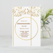 Invitation Nouvelle maison moderne automne fête de pendaison  (Debout devant)