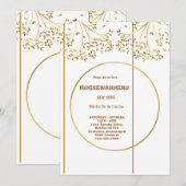 Invitation Nouvelle maison moderne automne fête de pendaison  (Devant / Derrière)