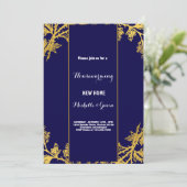 Invitation Nouvelle maison moderne automne pendaison de créma (Debout devant)