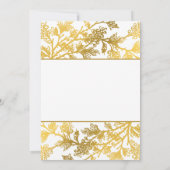 Invitation Nouvelle maison moderne feuillage doré ménage (Dos)