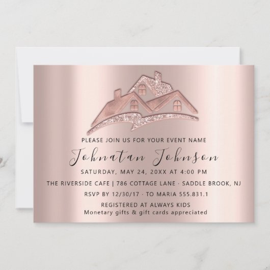 Invitation Nouvelle Maison Nous Avons Déménagé Fête De Maison (Devant)