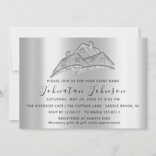 Invitation Nouvelle Maison Nous Avons Déménagé Fête Maison Im (Devant)