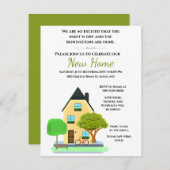 Invitation Nouvelle Maison ouverte / Fête du réchauffement de (Devant / Derrière)