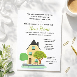 Invitation Nouvelle Maison Ouverte / Pendaison de Crémaillère