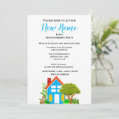 Invitation Nouvelle Maison Pendaison de Crémaillère Style Déc (Debout devant)