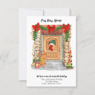 Invitation Nouvelle maison Porte avant Noël Déménagement Fair