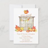Invitation Nouvelle maison pour l'automne, la porte de la gra (Devant)