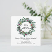 Invitation Nouvelle Maison pour les Fêtes Annonce de Déménage (Debout devant)