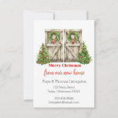 Invitation Nouvelle maison pour les fêtes Porte de Noël (Devant)