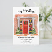 Invitation Nouvelle maison pour les fêtes Porte de Noël Invi (Debout devant)