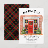 Invitation Nouvelle maison pour les fêtes Porte de Noël Invi (Devant / Derrière)