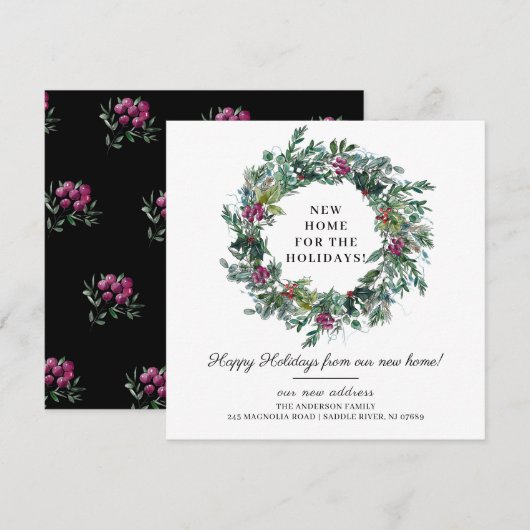 Invitation Nouvelle Maison pour les Vacances Annonce de Démén (Devant / Derrière)