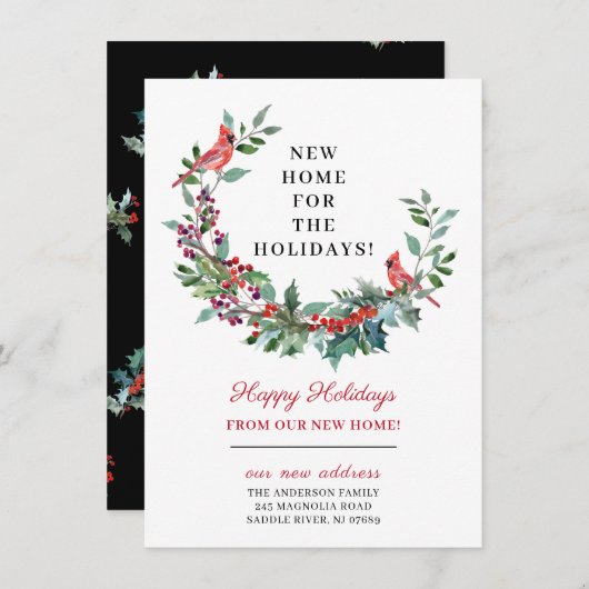 Invitation Nouvelle Maison pour les Vacances Annonce de Démén (Devant / Derrière)