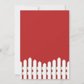 Invitation Nouvelle maison pour les vacances clôture blanche (Dos)