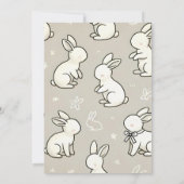 Invitation Nouvelle maman pour être Oar Hop Blue Pink Bunny B (Dos)