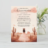 Invitation Nouvelle nature Maison Bois Boho ferme Quinceanera (Debout devant)