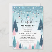 Invitation Nouvelle Neige Rustique Froide Glace Cosy hiver Se (Devant)