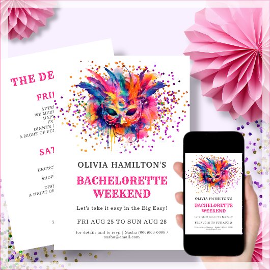 Invitation Nouvelle-Orléans | Bachelorette Itinéraire Week-en