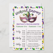 Invitation Nouvelle-Orléans Mardi Gras Bachelorette Invitatio (Dos)