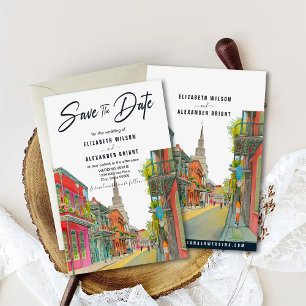 Invitation Nouvelle-Orléans Nola Louisiana - Mariage d'aquare