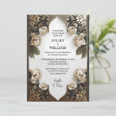 Invitation Nouvelle Ornat Retro Arabe Exotic Bold Mariage dam (Debout devant)
