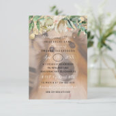 Invitation Nouvelle photo de chien de compagnie  Fleurs Rose  (Debout devant)