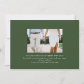 Invitation Nouvelle photo horizontale Enregistrer la date (Dos)