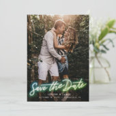 Invitation Nouvelle photo verticale Enregistrer la date (Debout devant)