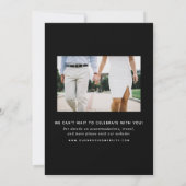 Invitation Nouvelle photo verticale Enregistrer la date (Dos)