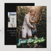 Invitation Nouvelle photo verticale Enregistrer la date (Devant / Derrière)