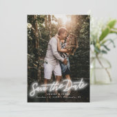 Invitation Nouvelle photo verticale Enregistrer la date (Debout devant)