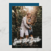 Invitation Nouvelle photo verticale Enregistrer la date (Devant / Derrière)