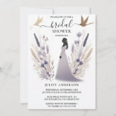 Invitation Nouvelle Plum Automne Été Lavande Sage Fête des ma (Devant)