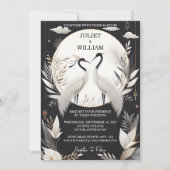 Invitation Nouvelle plume Russe Asiatique Sky Cloud Mariage (Devant)