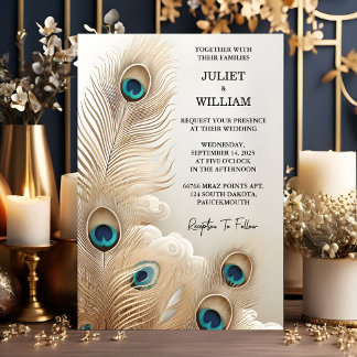 Invitation Nouvelle plume Russe Asiatique Sky Cloud Mariage P
