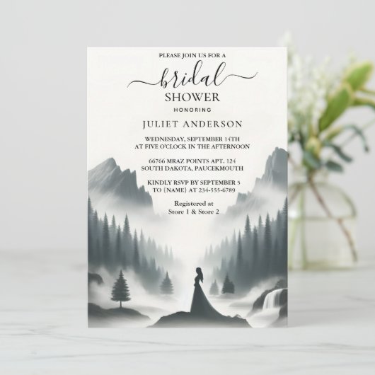 Invitation Nouvelle rivière Pluie Nuage Smoky Mountain Fête d (Debout devant)