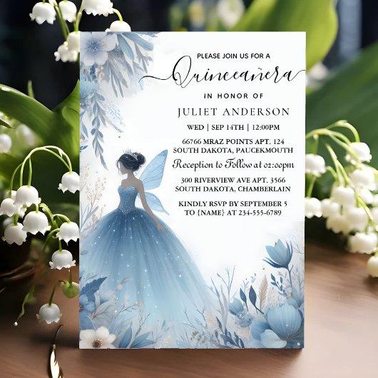 Invitation Nouvelle Sorcière d'arbre naturel Quinceanera de l