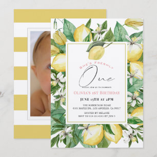 Invitation Nouvellement Un An Fille Photo 1er Anniversaire