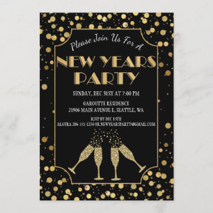 Invitation Nouvelles années chics d'Ève d'invitation de