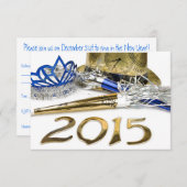 Invitation Nouvelles années de la veille 2015 d'invitation de (Devant / Derrière)